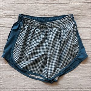 Nike Blue Checkered Women's Athletic Shorts